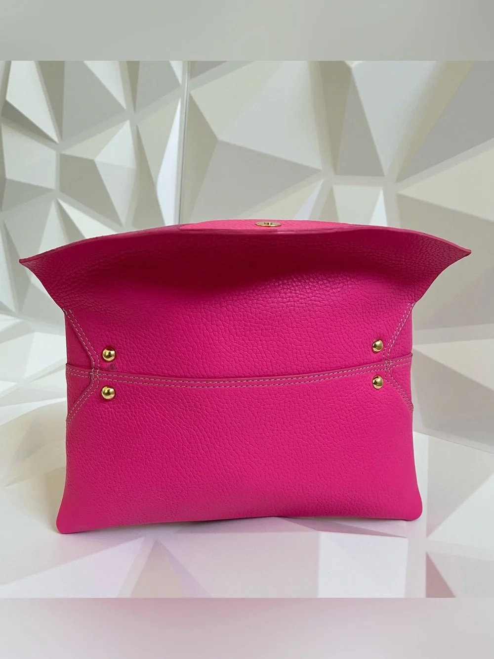 J. McLaughlin Oscar Envelope Clutch Pink Leather NWT